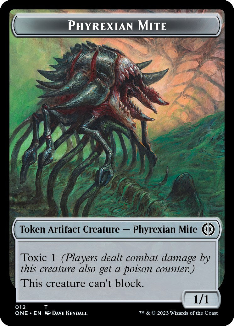 Phyrexian Mite (012) // Phyrexian Beast Double-Sided Token [Phyrexia: All Will Be One Tokens] | Exor Games Truro