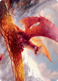 Goldspan Dragon Art Card (Gold-Stamped Signature) [Kaldheim Art Series] | Exor Games Truro