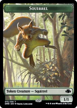 Zombie // Squirrel Double-Sided Token [Dominaria Remastered Tokens] | Exor Games Truro