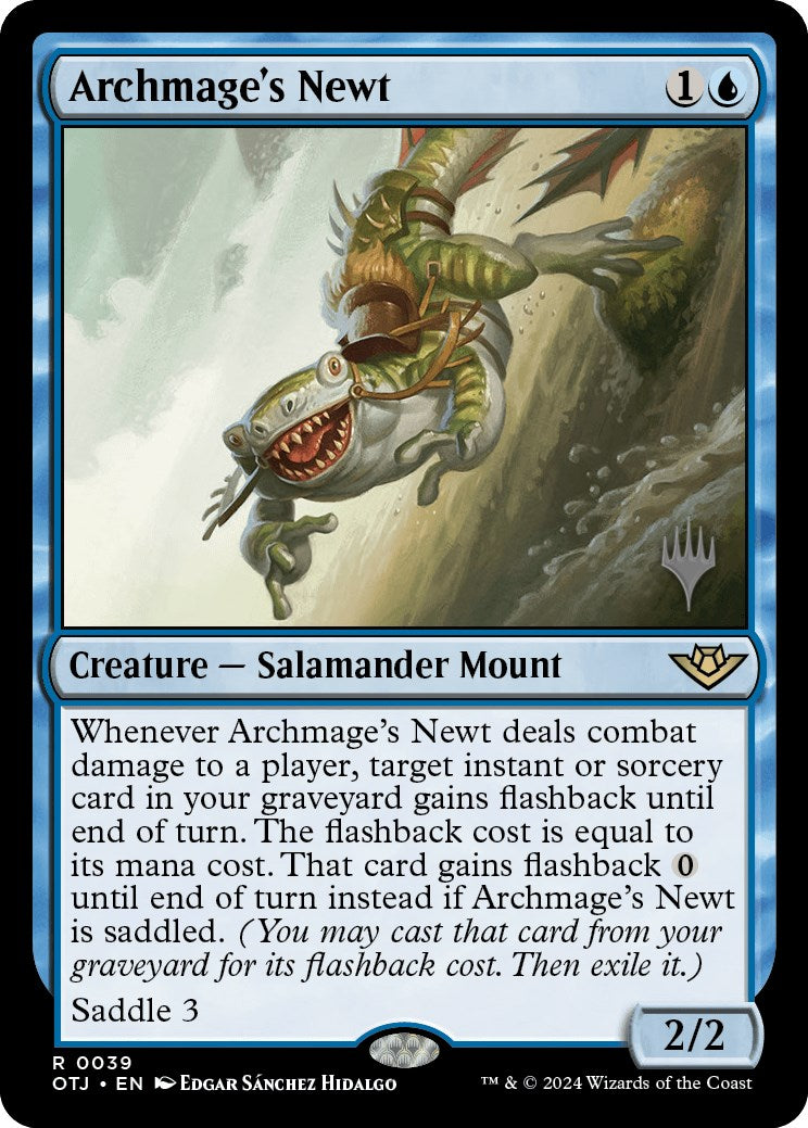 Archmage's Newt (Promo Pack) [Outlaws of Thunder Junction Promos] | Exor Games Truro