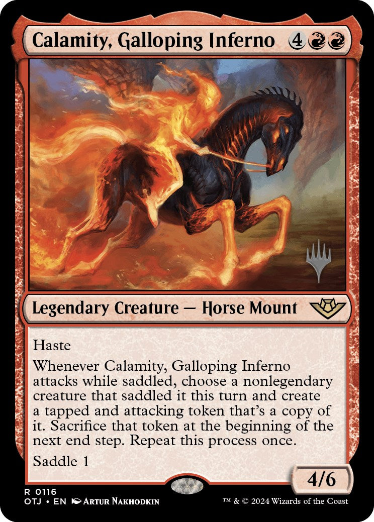 Calamity, Galloping Inferno (Promo Pack) [Outlaws of Thunder Junction Promos] | Exor Games Truro