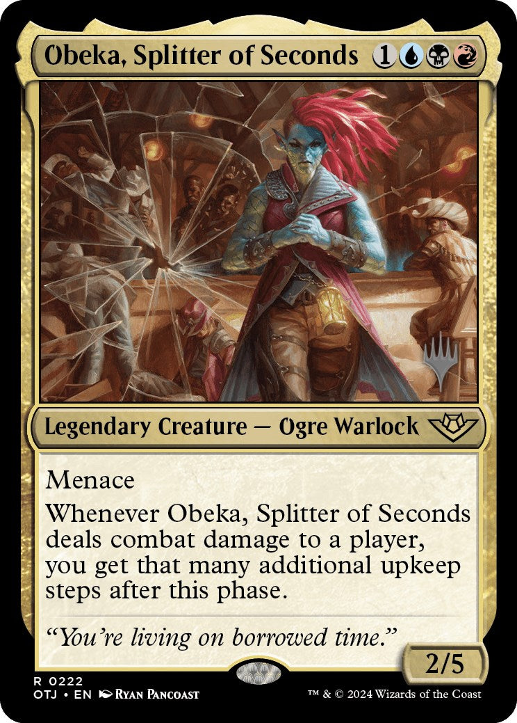 Obeka, Splitter of Seconds (Promo Pack) [Outlaws of Thunder Junction Promos] | Exor Games Truro