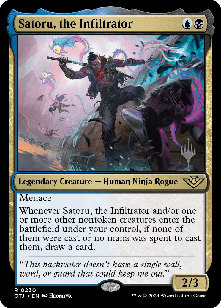 Satoru, the Infiltrator (Promo Pack) [Outlaws of Thunder Junction Promos] | Exor Games Truro