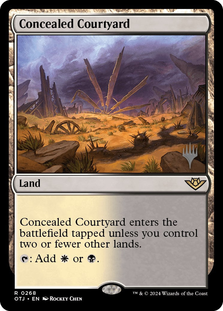 Concealed Courtyard (Promo Pack) [Outlaws of Thunder Junction Promos] | Exor Games Truro