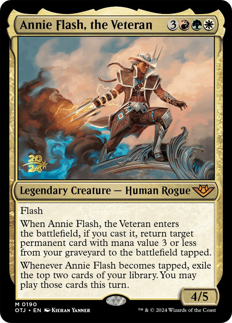 Annie Flash, the Veteran [Outlaws of Thunder Junction Prerelease Promos] | Exor Games Truro