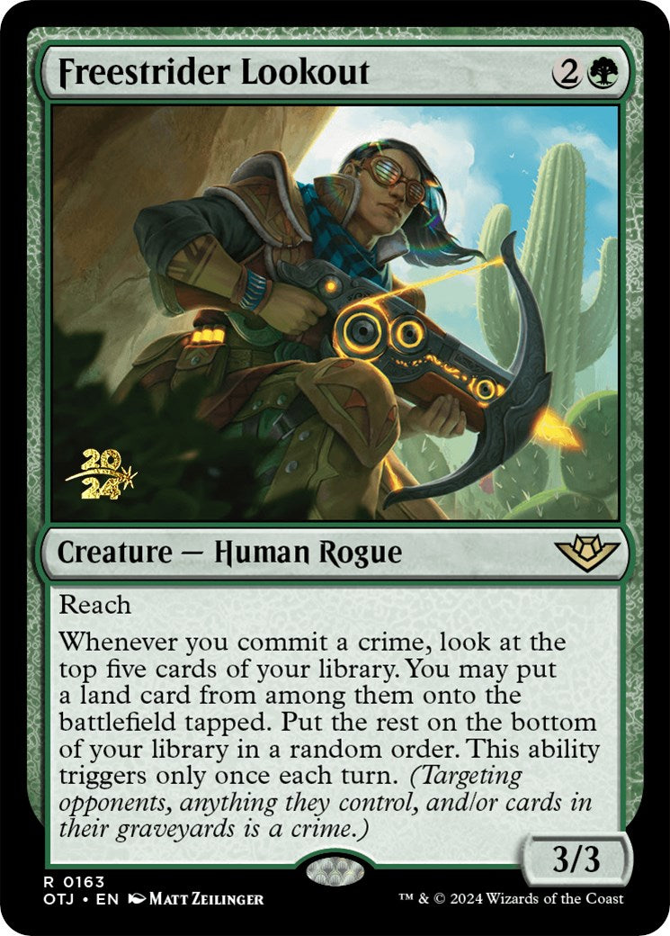 Freestrider Lookout [Outlaws of Thunder Junction Prerelease Promos] | Exor Games Truro