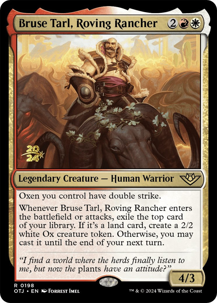 Bruse Tarl, Roving Rancher [Outlaws of Thunder Junction Prerelease Promos] | Exor Games Truro