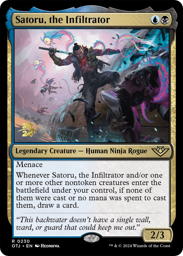 Satoru, the Infiltrator [Outlaws of Thunder Junction Prerelease Promos] | Exor Games Truro