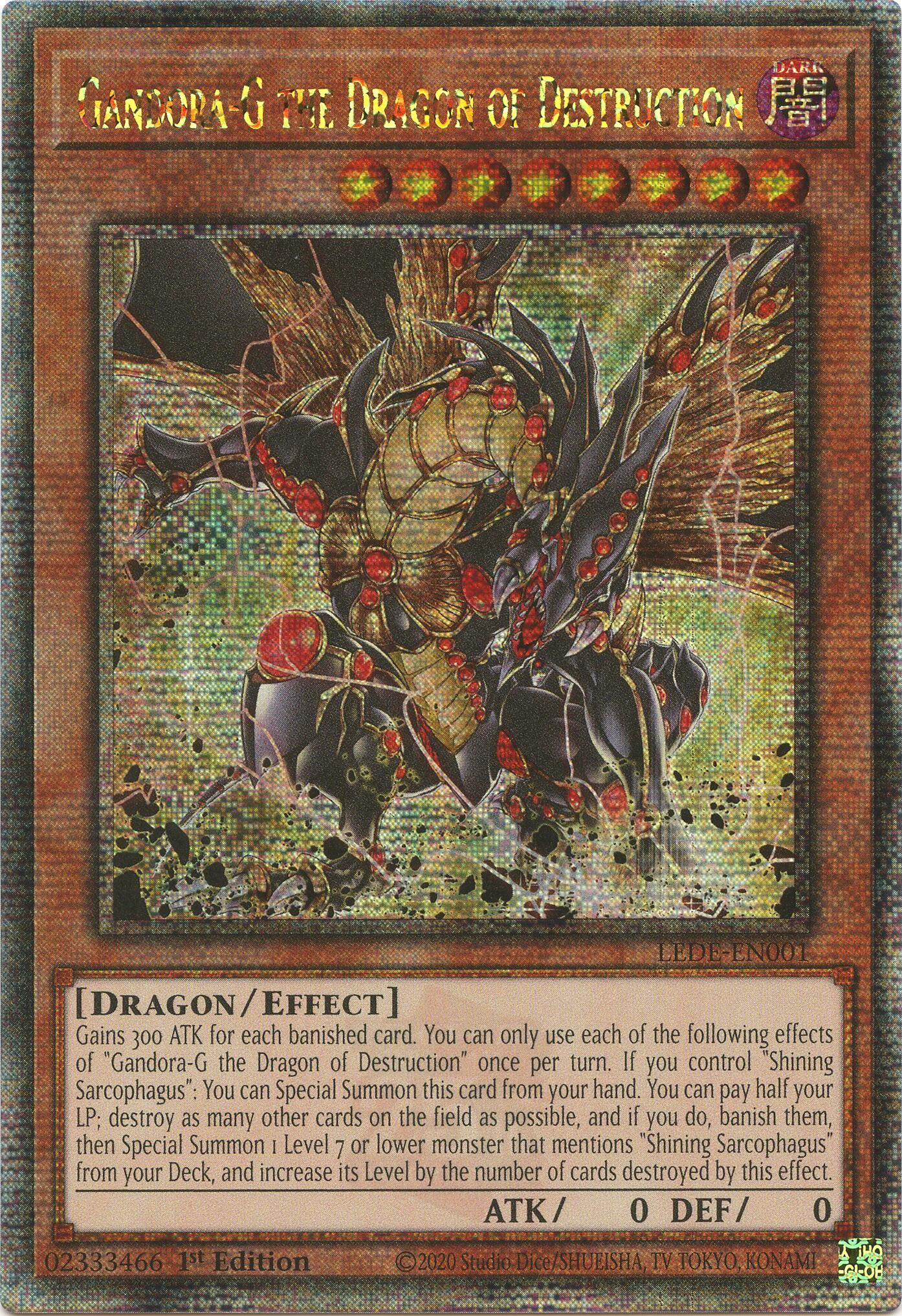 Gandora-G the Dragon of Destruction [LEDE-EN001] Quarter Century Secret Rare | Exor Games Truro