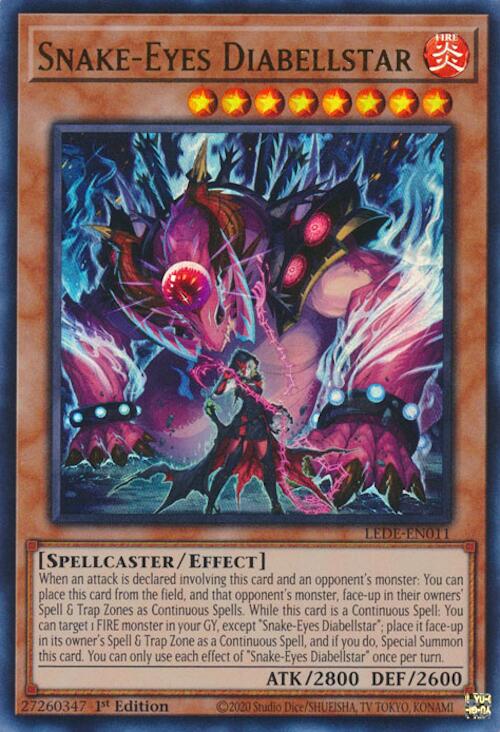 Snake-Eyes Diabellstar [LEDE-EN011] Ultra Rare | Exor Games Truro