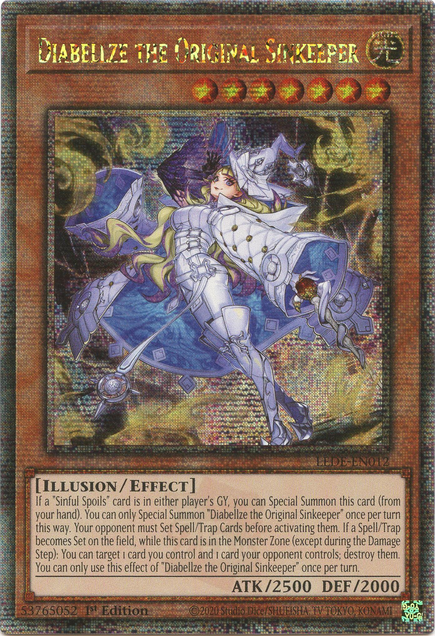 Diabellze the Original Sinkeeper [LEDE-EN012] Quarter Century Secret Rare | Exor Games Truro