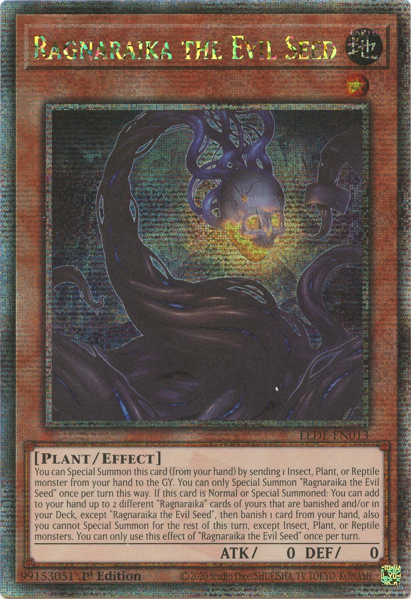 Ragnaraika the Evil Seed [LEDE-EN013] Quarter Century Secret Rare | Exor Games Truro