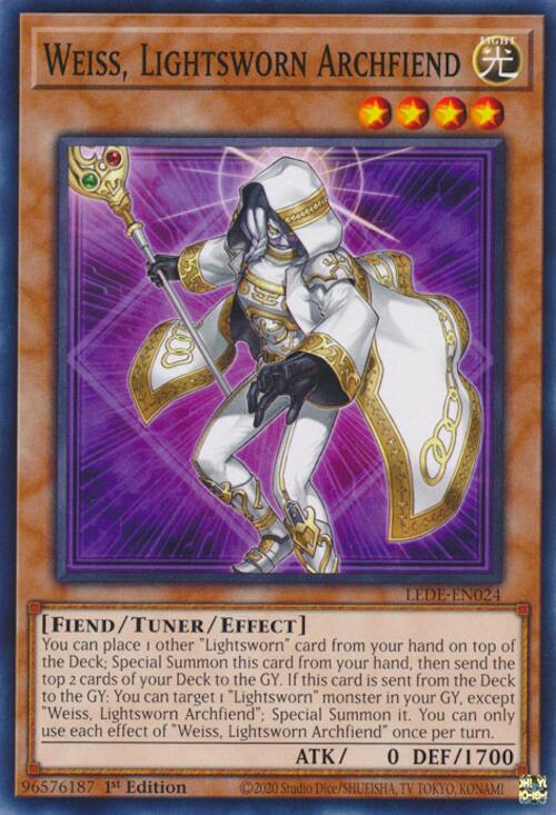 Weiss, Lightsworn Archfiend [LEDE-EN024] Common | Exor Games Truro