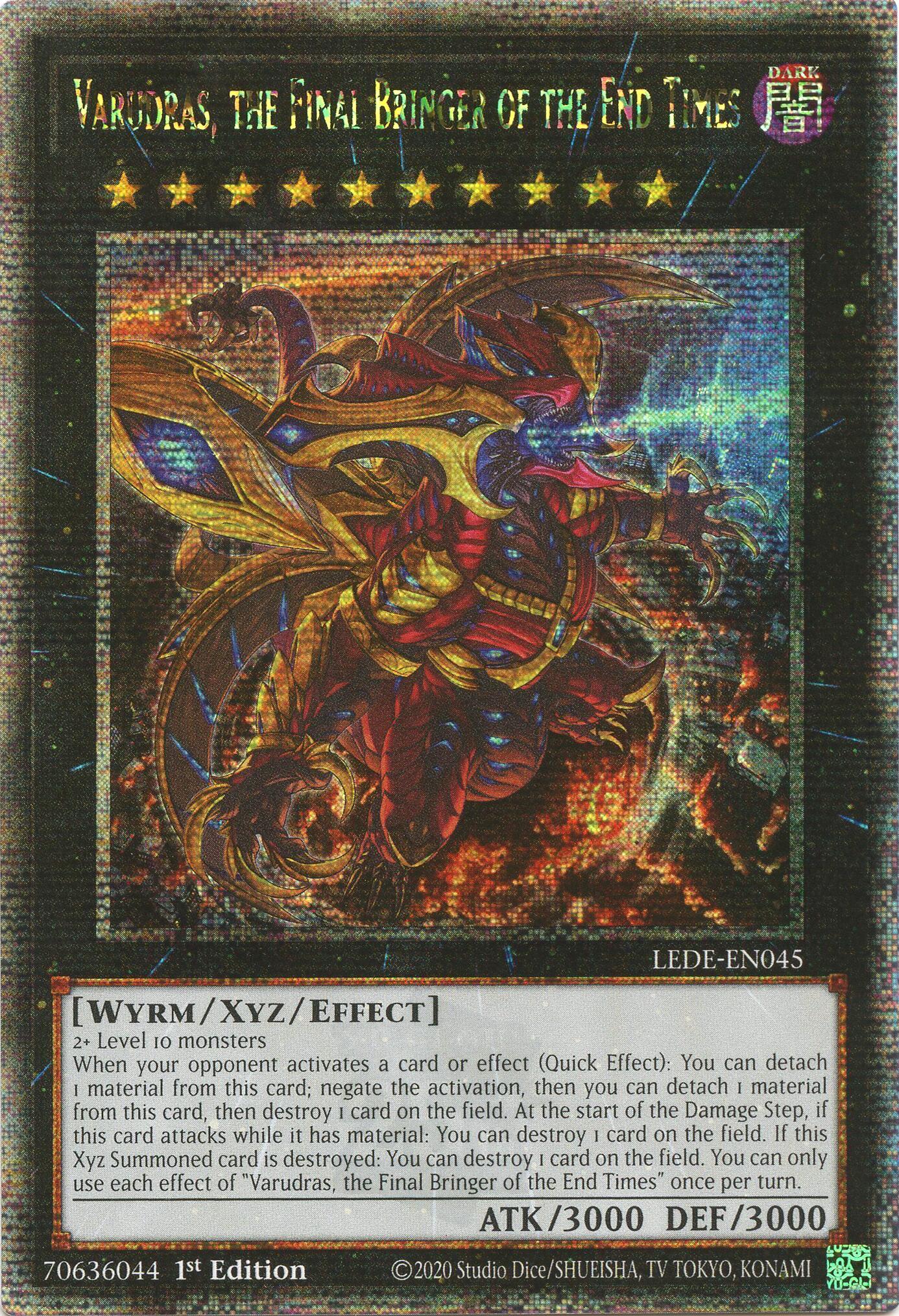 Varudras, the Final Bringer of the End Times (Quarter Century Secret Rare) [LEDE-EN045] Quarter Century Secret Rare | Exor Games Truro