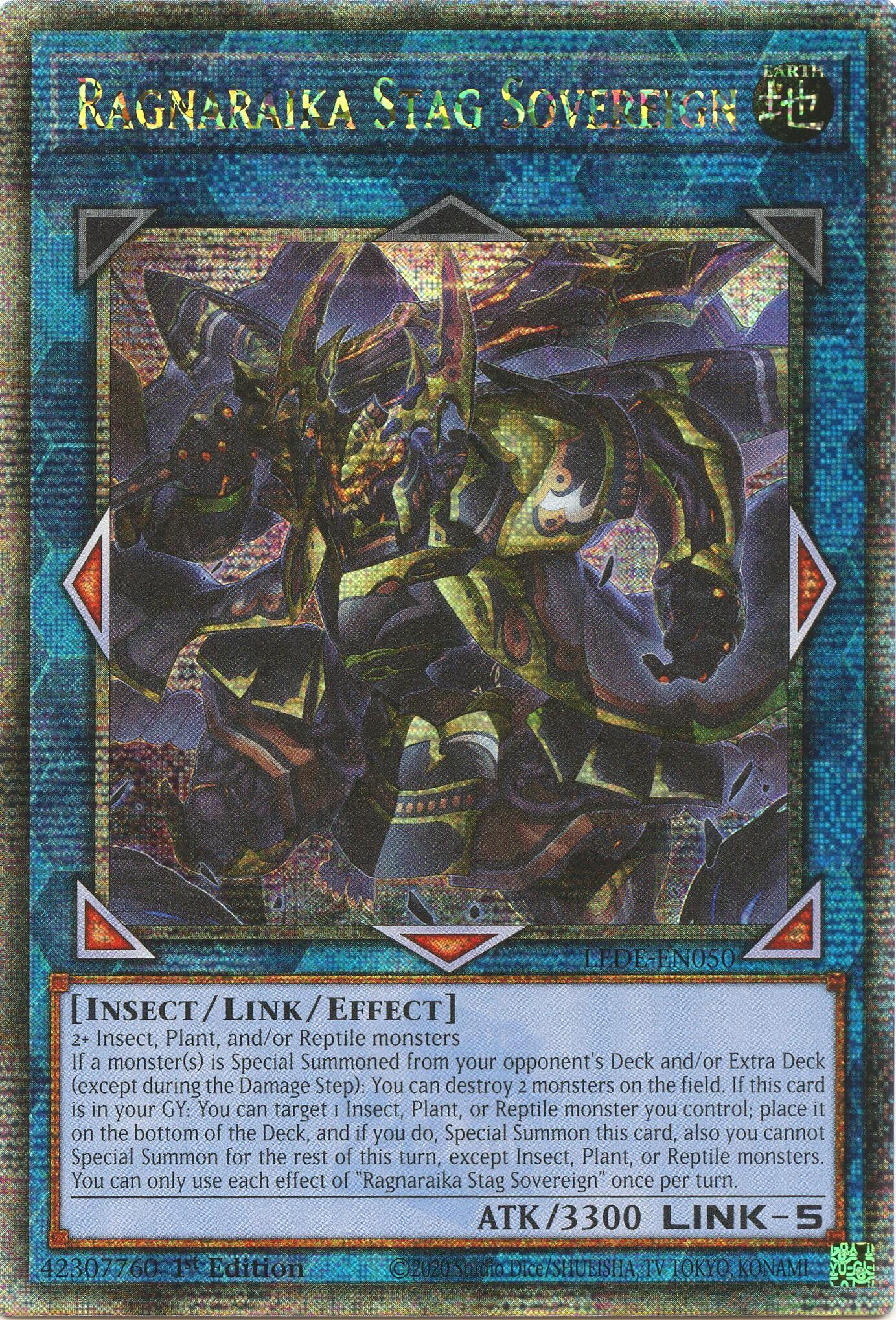 Ragnaraika Stag Sovereign (Quarter Century Secret Rare) [LEDE-EN050] Quarter Century Secret Rare | Exor Games Truro