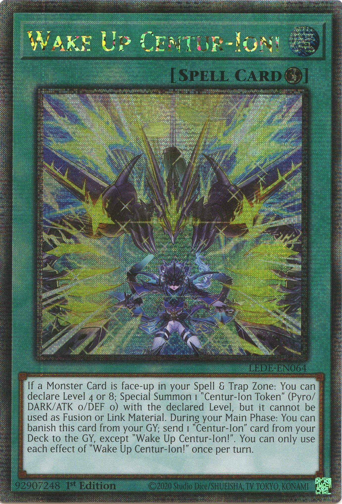 Wake Up Centur-Ion! (Quarter Century Secret Rare) [LEDE-EN064] Quarter Century Secret Rare | Exor Games Truro