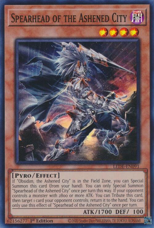 Spearhead of the Ashened City [LEDE-EN091] Super Rare | Exor Games Truro