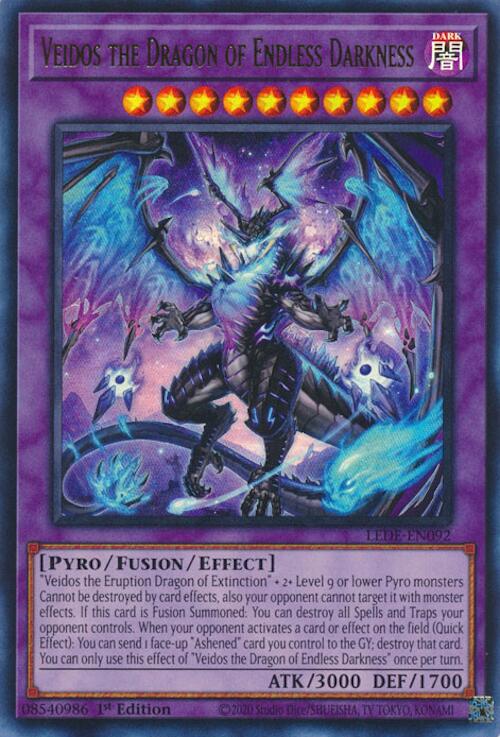 Veidos the Dragon of Endless Darkness [LEDE-EN092] Ultra Rare | Exor Games Truro