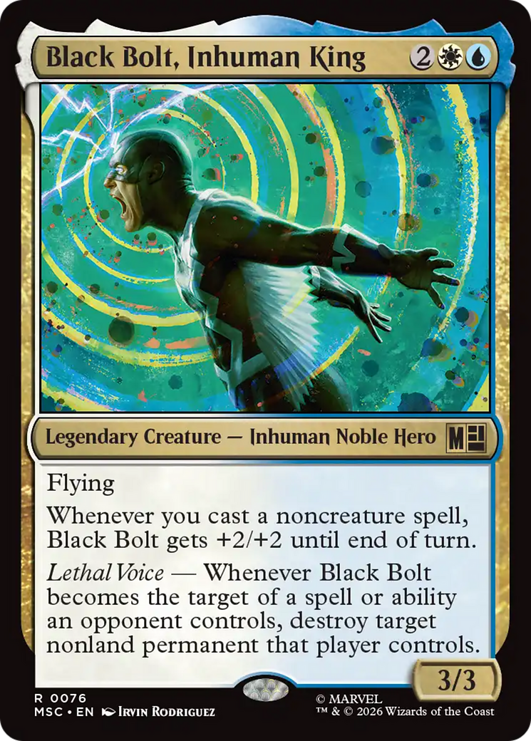 Black Bolt, Inhuman King (Surge Foil) [Marvel Super Heroes Commander] | Exor Games Truro