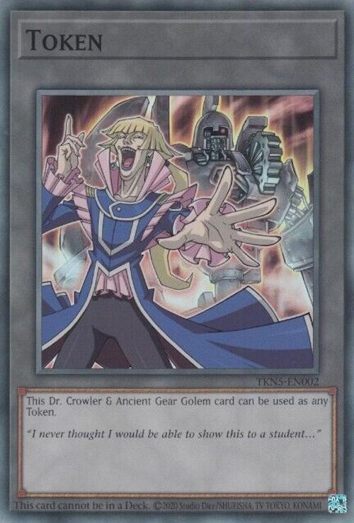 Token: Dr. Crowler and Ancient Gear Golem [TKN5-EN002] Super Rare | Exor Games Truro