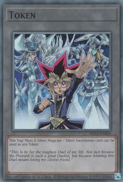 Token: Yugi Muto and Silent Magician and Silent Swordsman [TKN5-EN005] Super Rare | Exor Games Truro