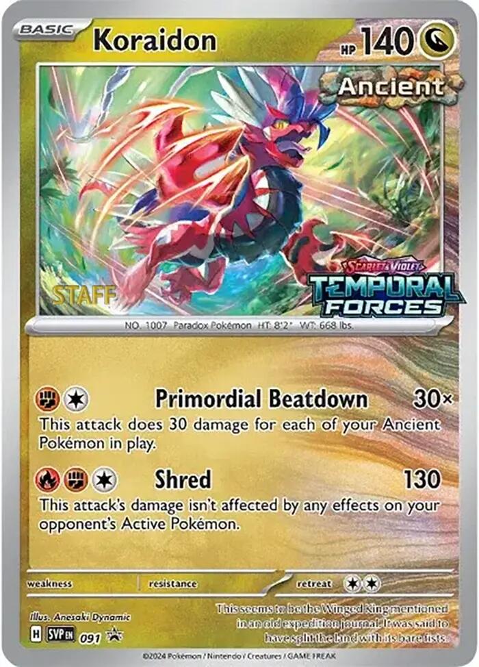 Koraidon (091) (Stamped) (Staff) [Scarlet & Violet: Black Star Promos] | Exor Games Truro