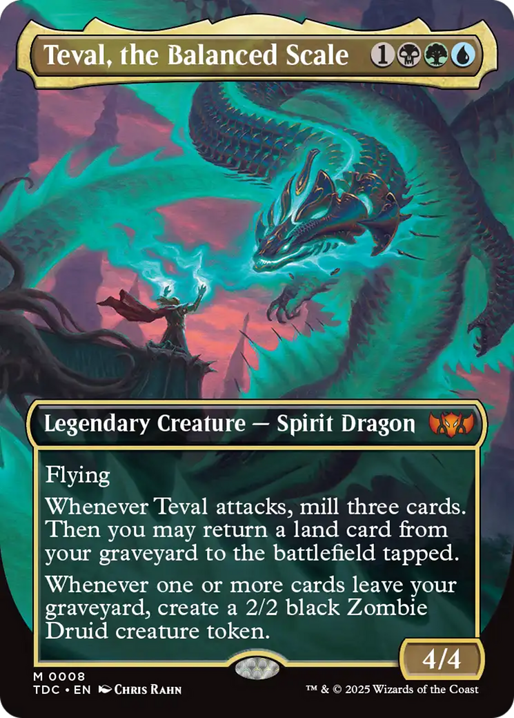 Teval, the Balanced Scale (Borderless) [Tarkir: Dragonstorm Commander] | Exor Games Truro