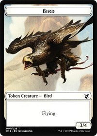 Bird (001) // Sculpture Double-Sided Token [Commander 2019 Tokens] | Exor Games Truro