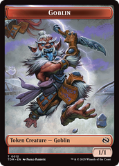 Goblin // Warrior Double-Sided Token [Tarkir: Dragonstorm Tokens] | Exor Games Truro