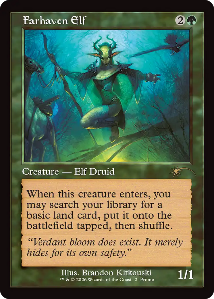 Farhaven Elf (Retro Frame) [Wizards Play Network 2026] | Exor Games Truro