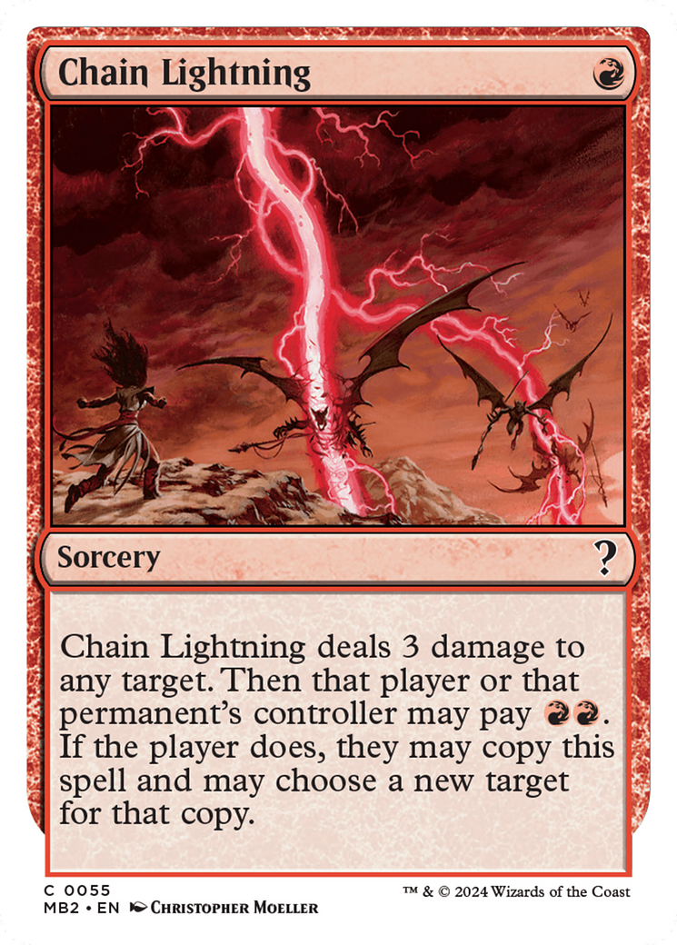 Chain Lightning (White Border) [Mystery Booster 2] | Exor Games Truro