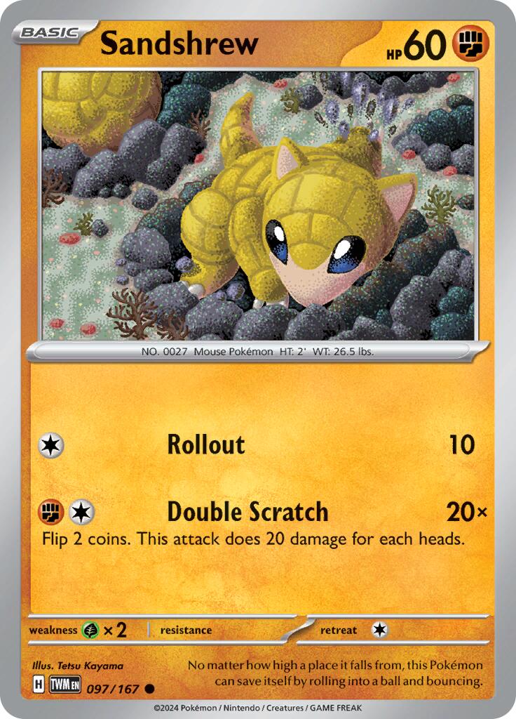 Sandshrew (097/167) [Scarlet & Violet: Twilight Masquerade] | Exor Games Truro