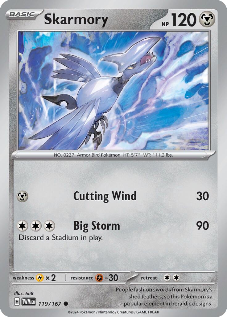 Skarmory (119/167) [Scarlet & Violet: Twilight Masquerade] | Exor Games Truro
