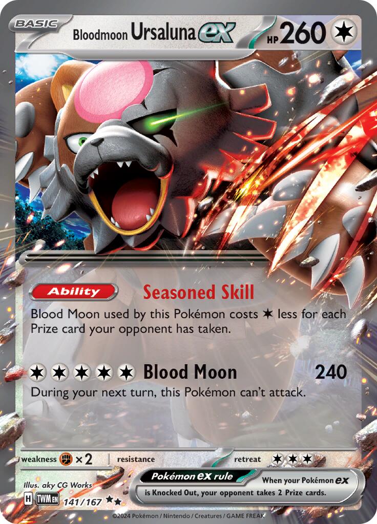 Bloodmoon Ursaluna ex (141/167) [Scarlet & Violet: Twilight Masquerade] | Exor Games Truro