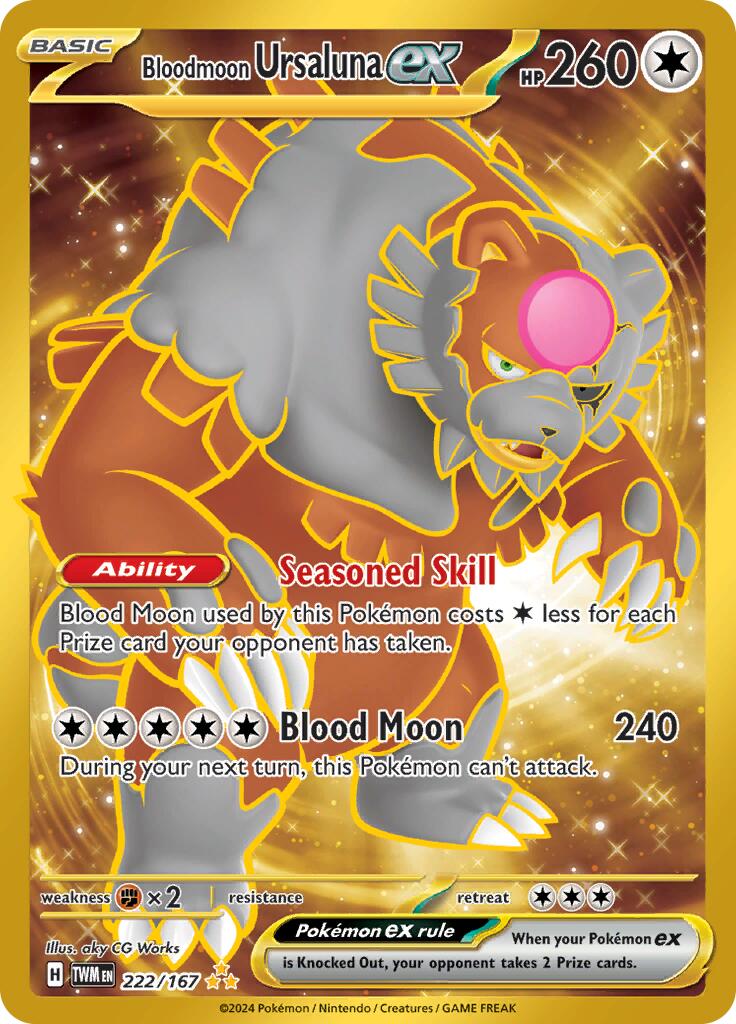 Bloodmoon Ursaluna ex (222/167) [Scarlet & Violet: Twilight Masquerade] | Exor Games Truro