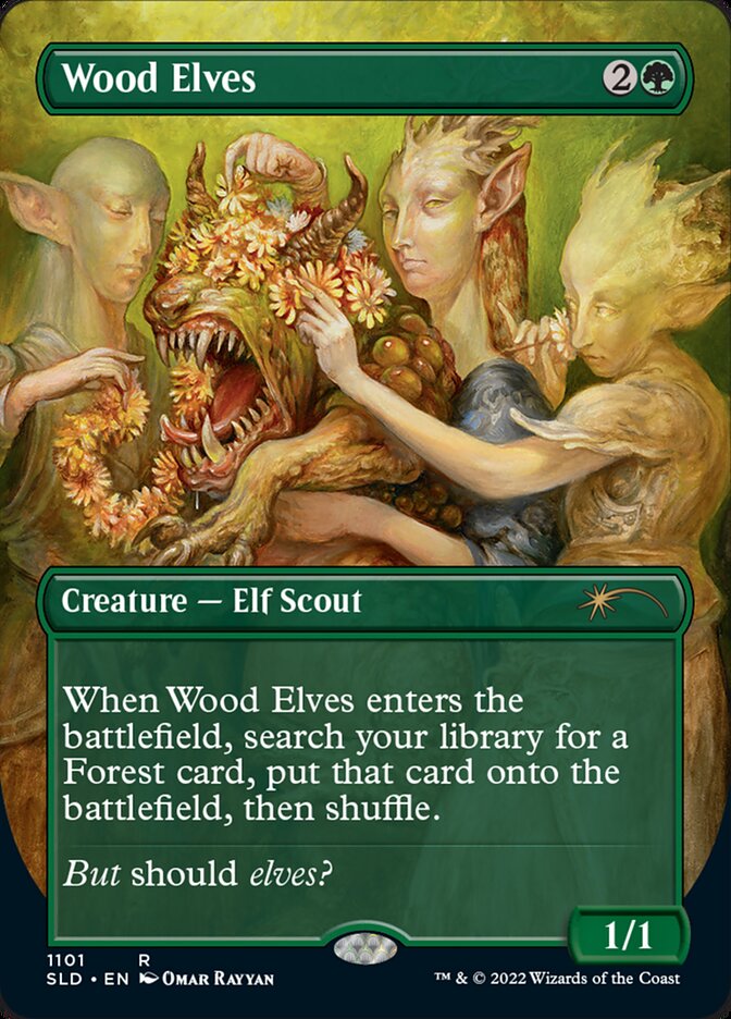 Wood Elves (Borderless) [Secret Lair Drop Series] | Exor Games Truro