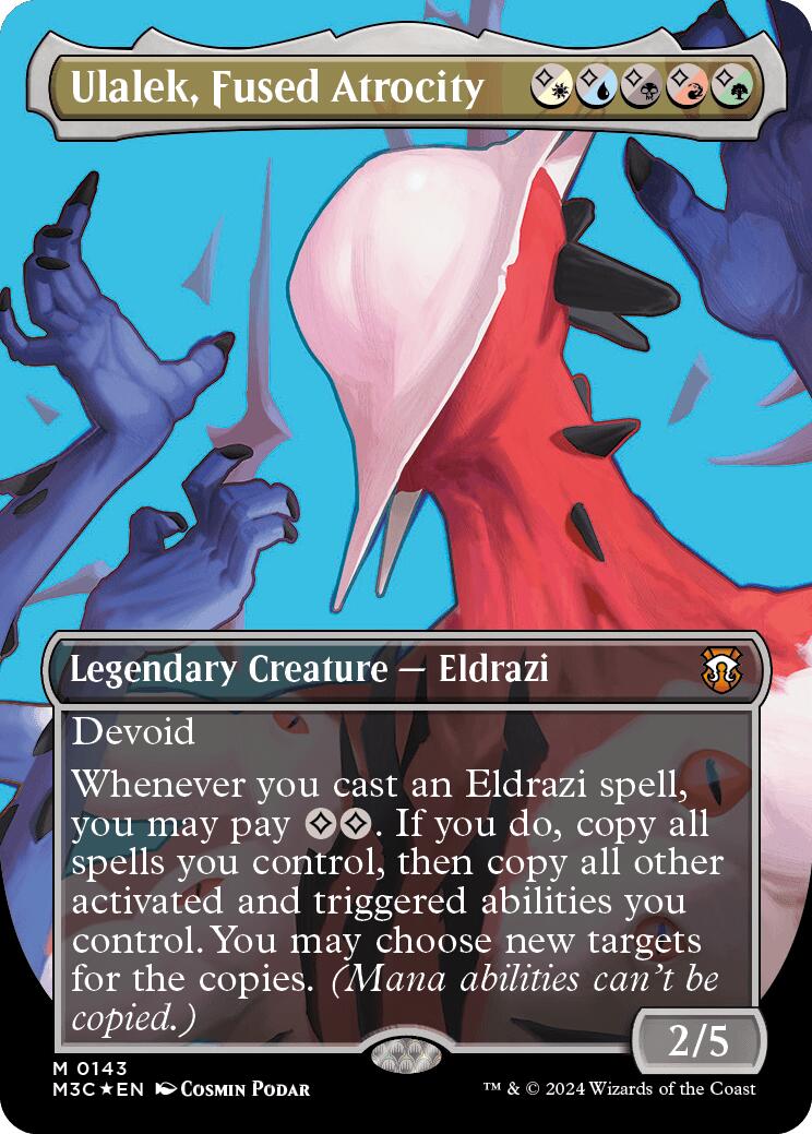 Ulalek, Fused Atrocity (Borderless) (Ripple Foil) [Modern Horizons 3 Commander] | Exor Games Truro