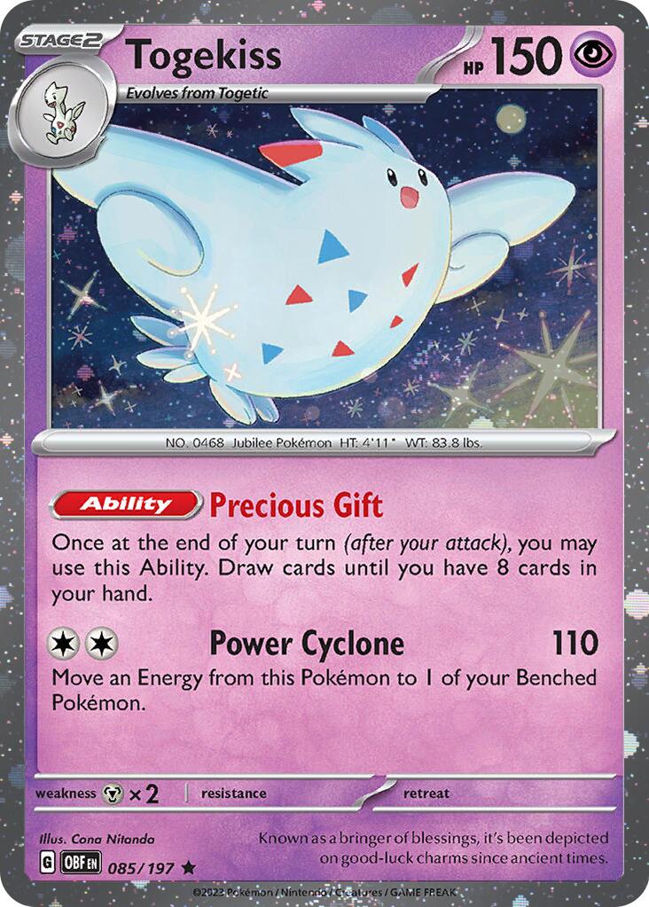 Togekiss (085/197) (Cosmos Holo) [Scarlet & Violet: Obsidian Flames] | Exor Games Truro