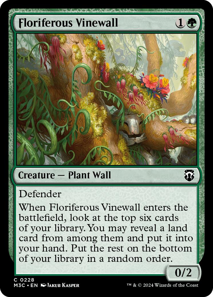 Floriferous Vinewall [Modern Horizons 3 Commander] | Exor Games Truro