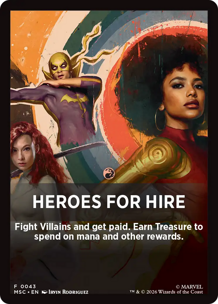 Heroes For Hire Theme Card [Marvel Super Heroes Commander] | Exor Games Truro
