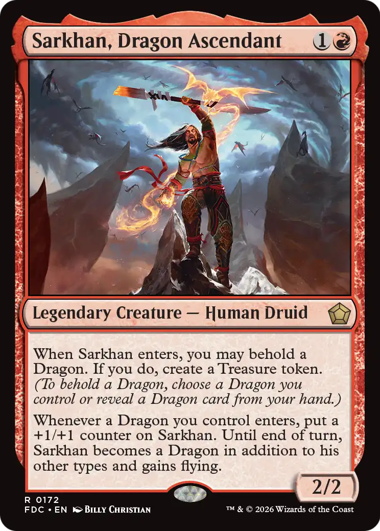 Sarkhan, Dragon Ascendant [Foundations Commander] | Exor Games Truro
