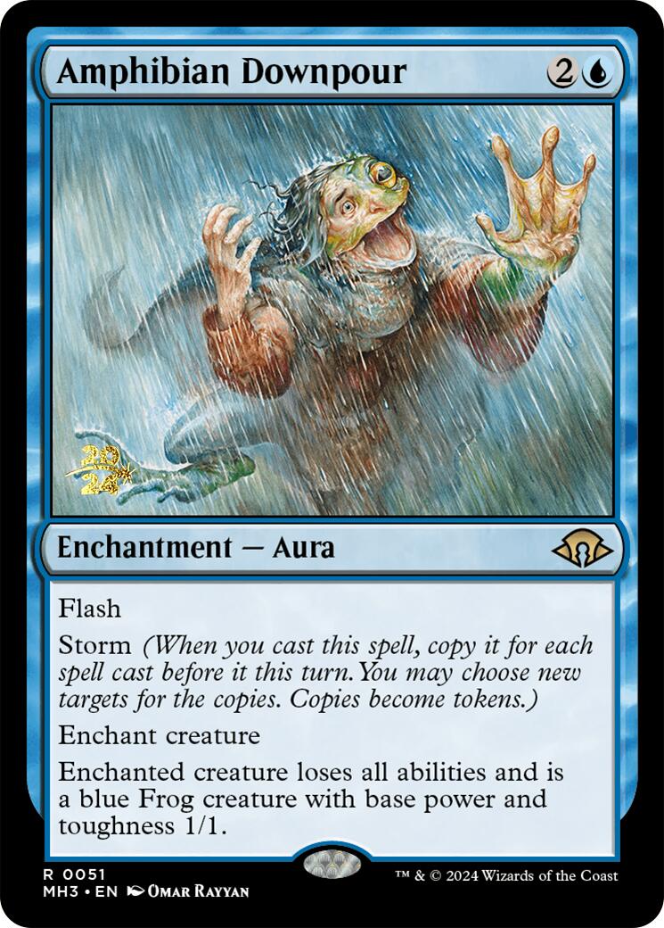 Amphibian Downpour [Modern Horizons 3 Prerelease Promos] | Exor Games Truro