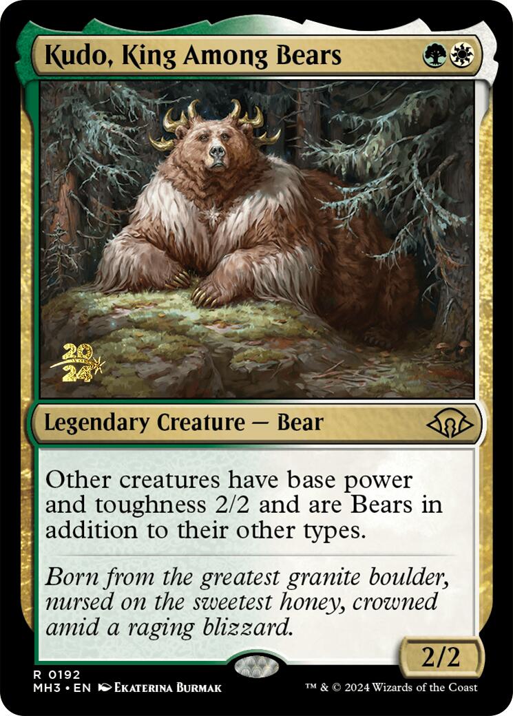 Kudo, King Among Bears [Modern Horizons 3 Prerelease Promos] | Exor Games Truro