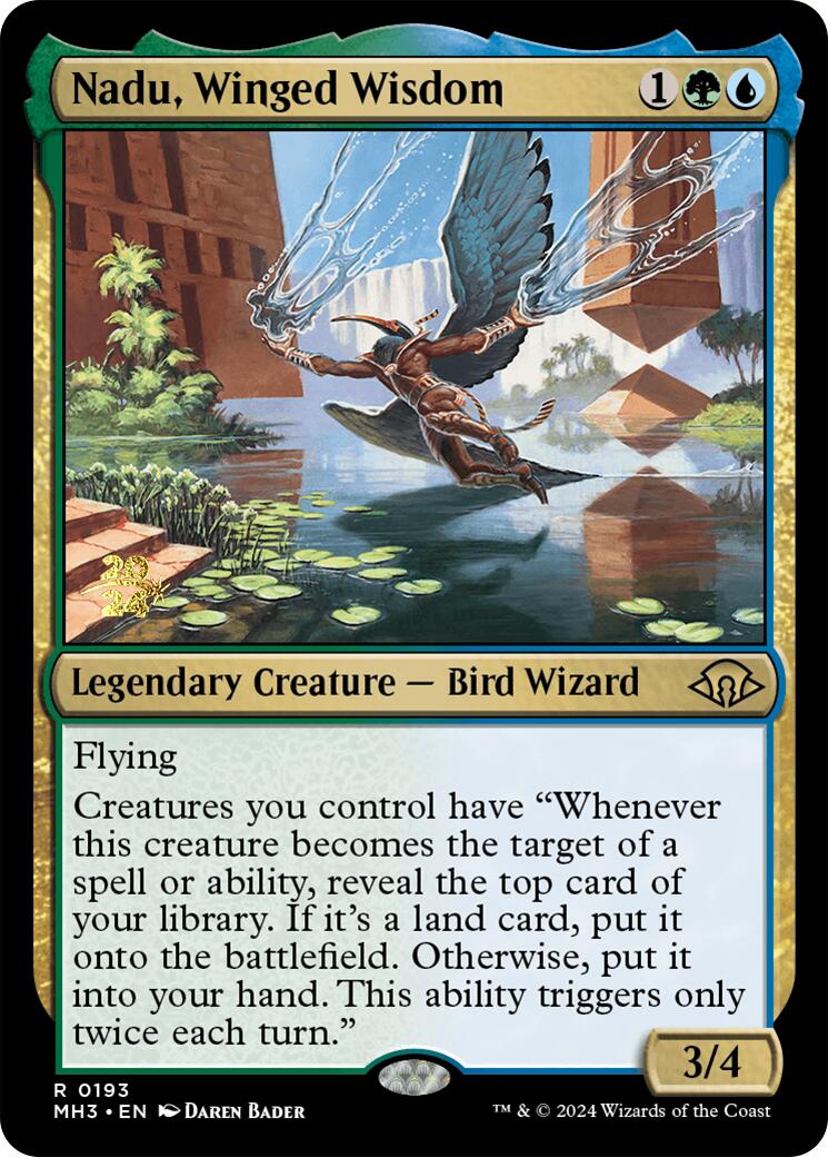 Nadu, Winged Wisdom [Modern Horizons 3 Prerelease Promos] | Exor Games Truro