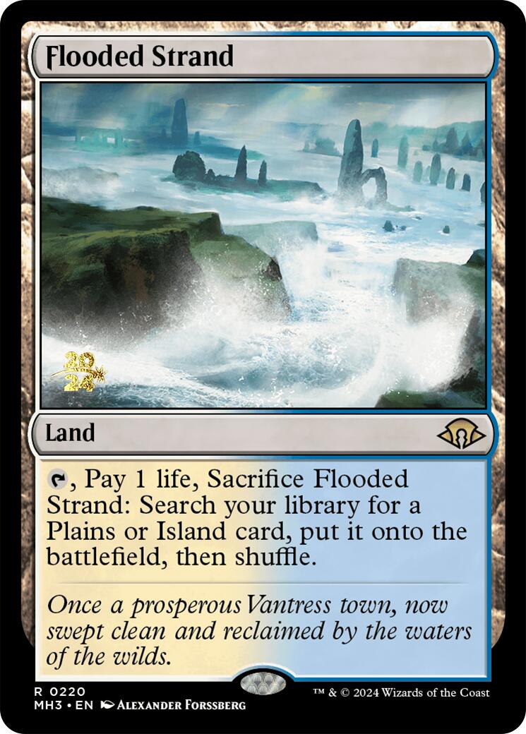 Flooded Strand [Modern Horizons 3 Prerelease Promos] | Exor Games Truro