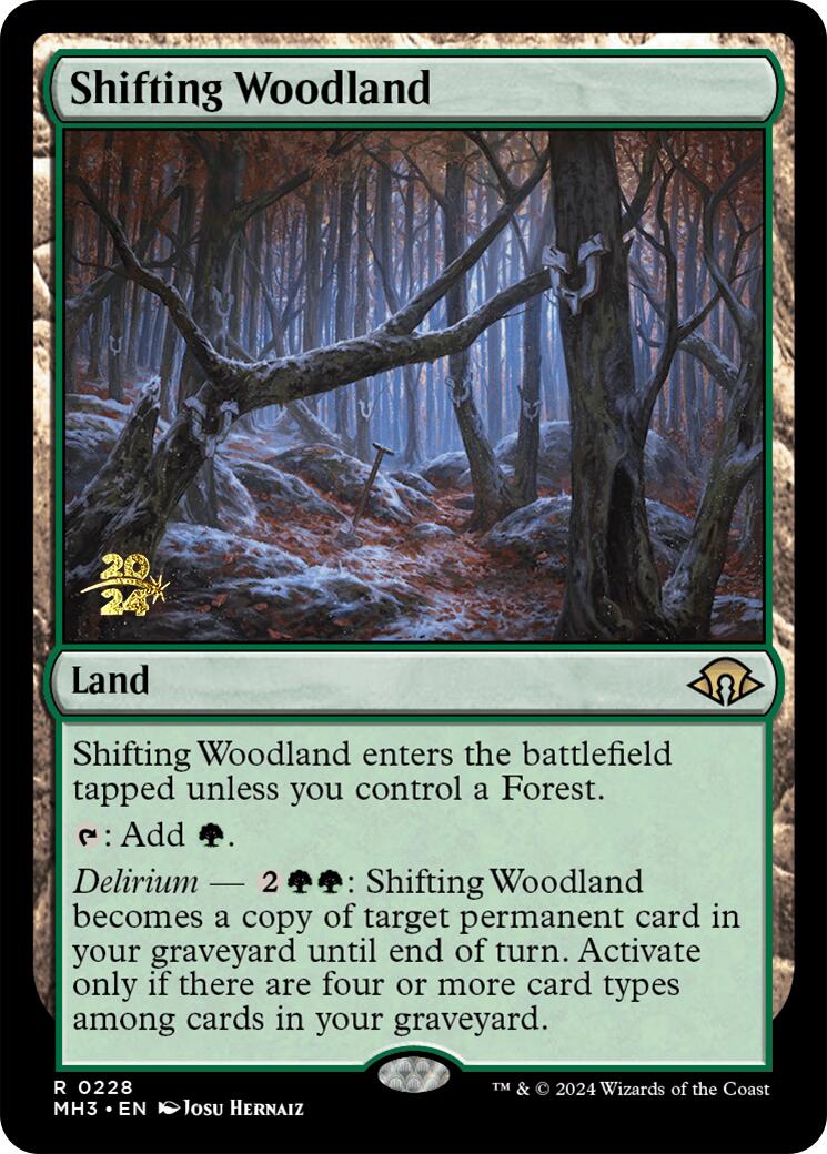 Shifting Woodland [Modern Horizons 3 Prerelease Promos] | Exor Games Truro
