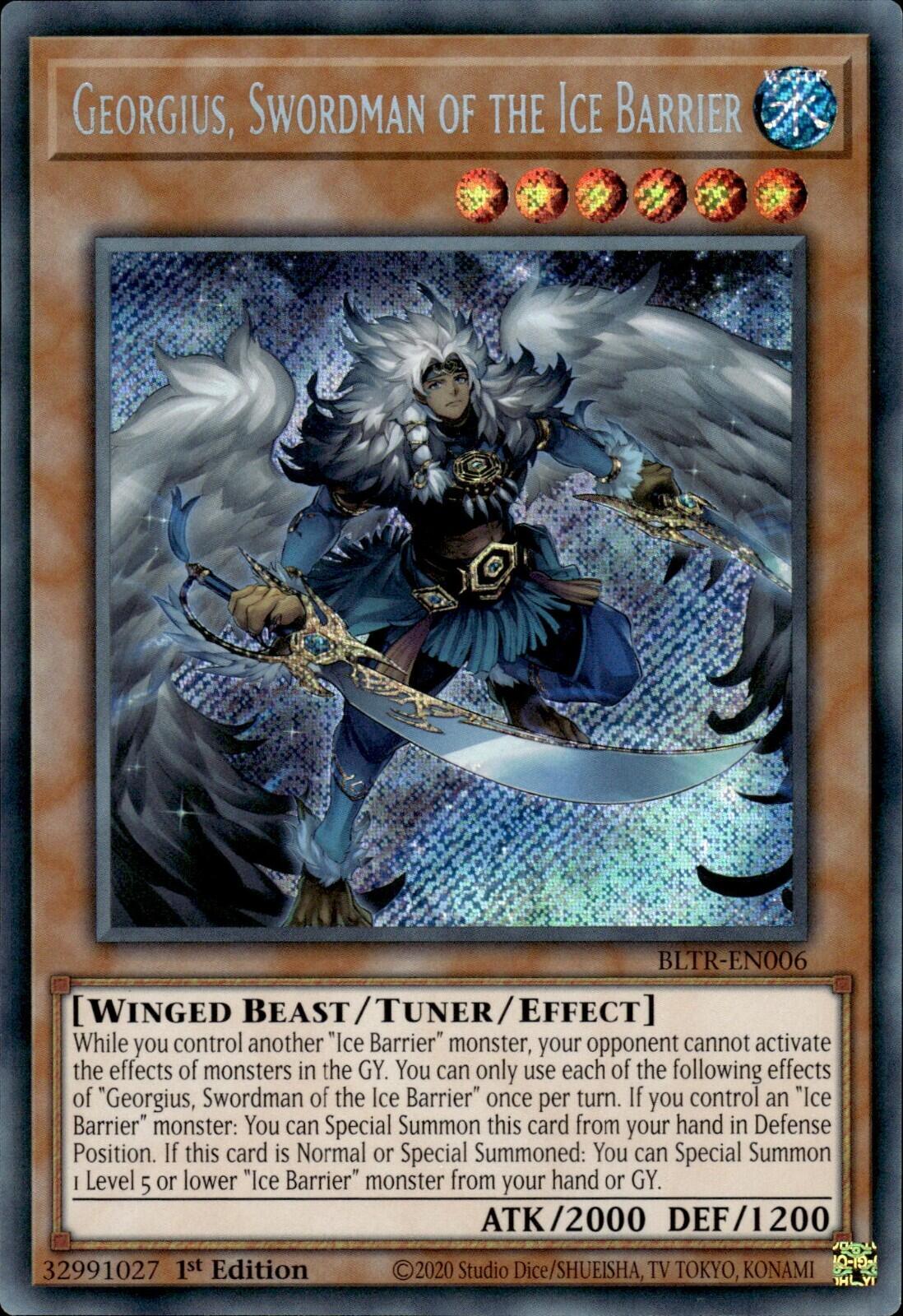 Georgius, Swordman of the Ice Barrier [BLTR-EN006] Secret Rare | Exor Games Truro