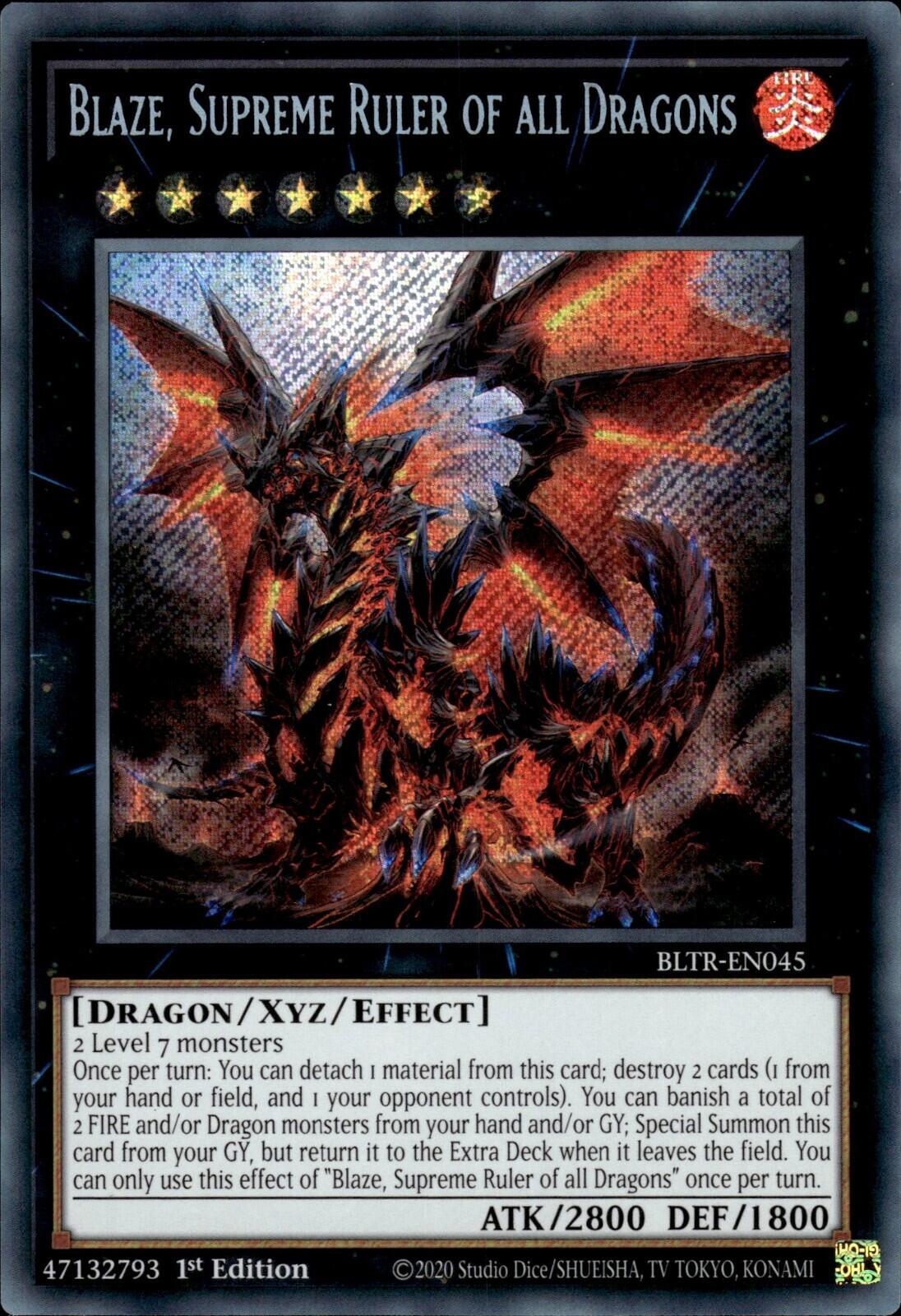 Blaze, Supreme Ruler of all Dragons [BLTR-EN045] Secret Rare | Exor Games Truro