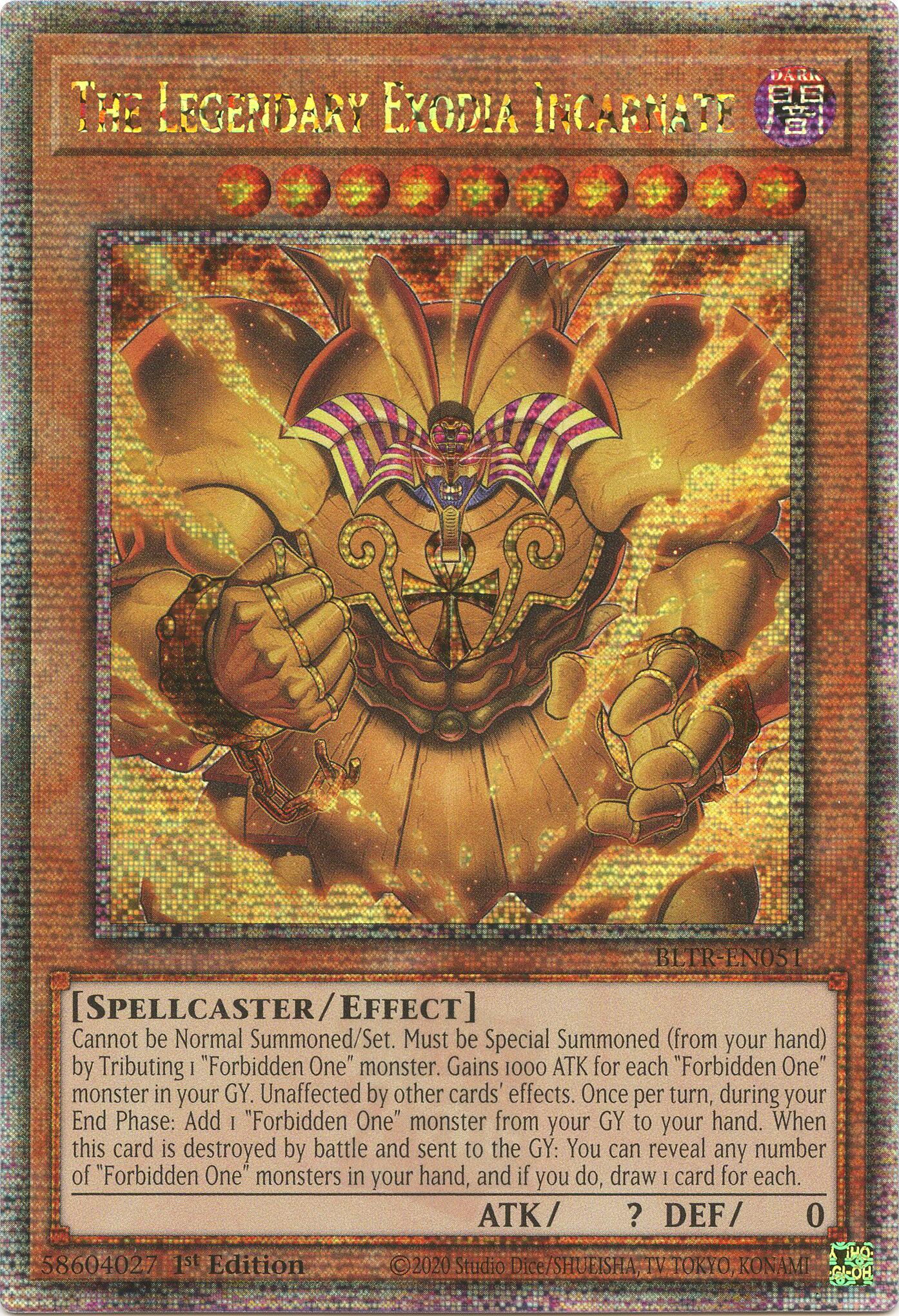 The Legendary Exodia Incarnate (Quarter Century Secret Rare) [BLTR-EN051] Quarter Century Secret Rare | Exor Games Truro