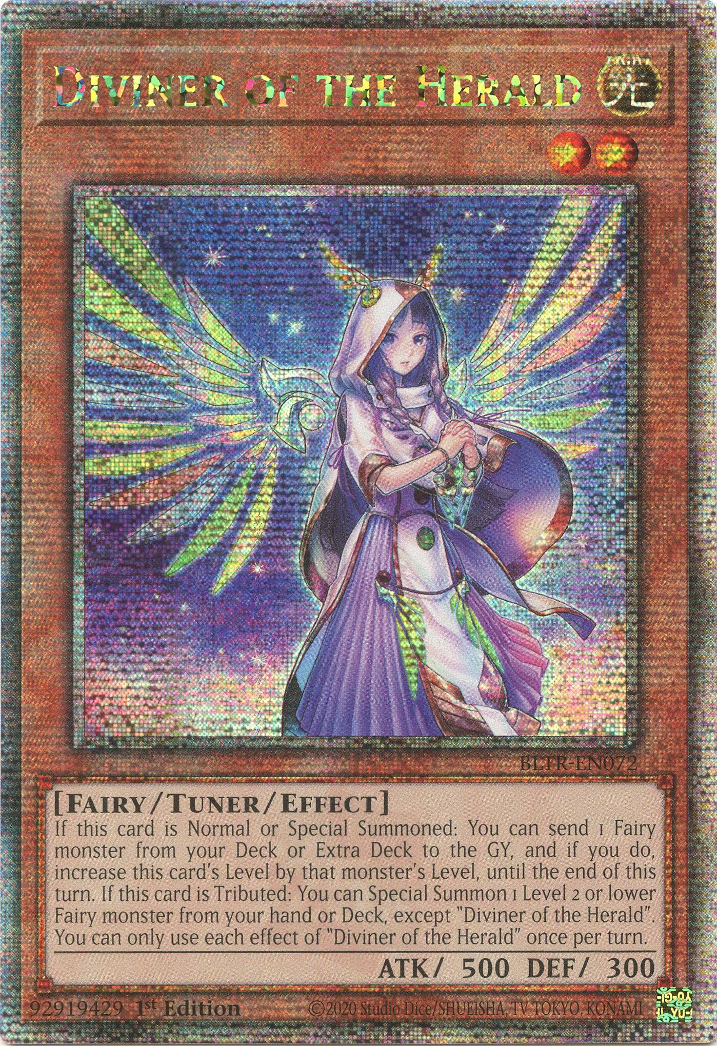 Diviner of the Herald (Quarter Century Secret Rare) [BLTR-EN072] Quarter Century Secret Rare | Exor Games Truro